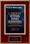 Philadelphia Business Journal Largest Veteran-Owned Businesses 2015