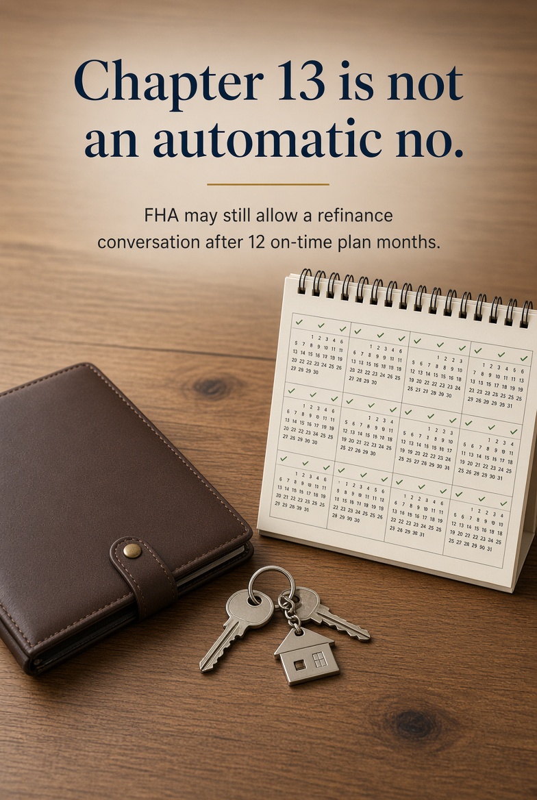 Calendar and house keys representing a Chapter 13 repayment plan